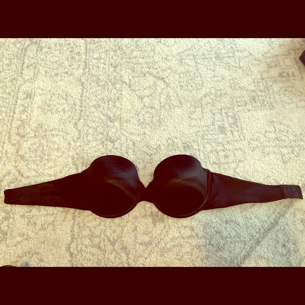 Strapless Black Push Up Bra